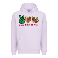 Lilac Peace Love Mexico Premium Hoodie - texasbilliewilder