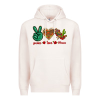 Pale Pink Peace Love Mexico Premium Hoodie - texasbilliewilder