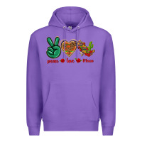 Purple Peace Love Mexico Premium Hoodie - texasbilliewilder