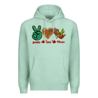 Seafoam Peace Love Mexico Premium Hoodie - texasbilliewilder