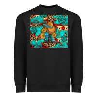 Black cowboy boots with turquoise and aztec Heavyweight Sweatshirt - Artiststas