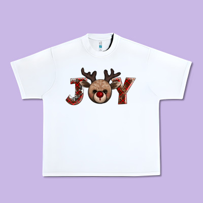 Joy Reindeer Urban Heavy Tee Designed By Adodesignshop