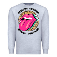 Heather Grey Always savage never average Premium Sweatshirt - Bettercallsaul
