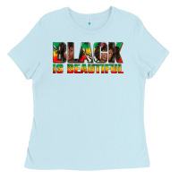Baby Blue black is beautiful juneteenth Ladies Tee - texasbilliewilder