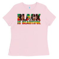 Bubblegum Pink black is beautiful juneteenth Ladies Tee - texasbilliewilder