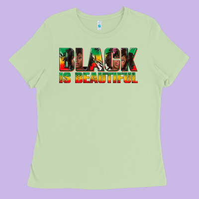 Ladies Tee black is beautiful juneteenth