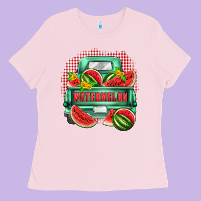 Watermelon Truck Ladies Tee Designed By Zillion Design Studio