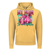 Vintage Mustard Breast Cancer My Mom Is A Fighter Vintage Hoodie - Artiststas