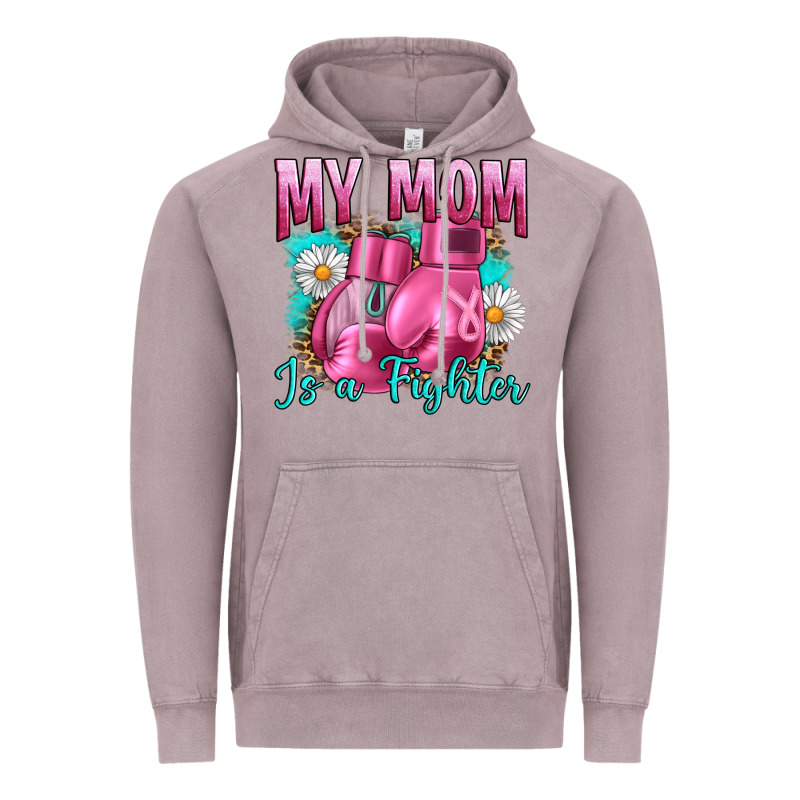 Breast Cancer My Mom Is A Fighter Vintage Hoodie by Artiststas | Teevron