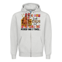 Dove Grey i may look calm but in my head i've pecked you Zipper Hoodie - MaliasSmallBusiness