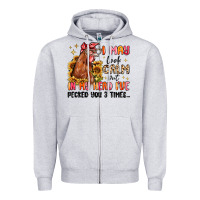 Heather Grey i may look calm but in my head i've pecked you Zipper Hoodie - MaliasSmallBusiness