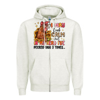 Oatmeal Heather i may look calm but in my head i've pecked you Zipper Hoodie - MaliasSmallBusiness