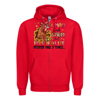 Red i may look calm but in my head i've pecked you Zipper Hoodie - MaliasSmallBusiness