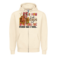 Sandshell i may look calm but in my head i've pecked you Zipper Hoodie - MaliasSmallBusiness