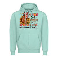 Seafoam i may look calm but in my head i've pecked you Zipper Hoodie - MaliasSmallBusiness