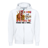 White i may look calm but in my head i've pecked you Zipper Hoodie - MaliasSmallBusiness