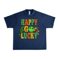 Navy happy go lucky  with coin and shamrock Urban Heavy Tee - Artiststas
