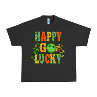 Pigment Black happy go lucky  with coin and shamrock Urban Heavy Tee - Artiststas