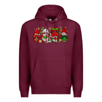 Burgundy christmas mexican gnomies coffee Premium Hoodie - JahusDesignShop