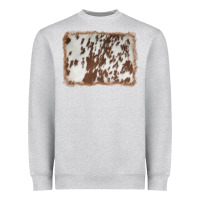 Heather Grey cowhide background Heavyweight Sweatshirt - AdoDesignShop