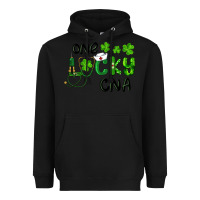 Black St. Patrick's Day One Lucky Cna Heavyweight Hoodie - RanaPortraitStore