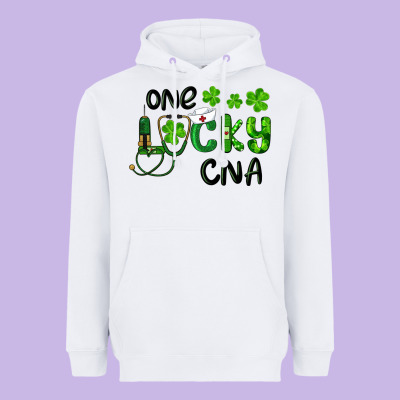 St. Patrick's Day One Lucky Cna Heavyweight Hoodie Designed By Ranaportraitstore