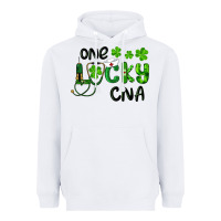 White St. Patrick's Day One Lucky Cna Heavyweight Hoodie - RanaPortraitStore