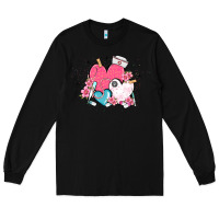 Black nurse hearts Long Sleeve Tee - MaliasSmallBusiness