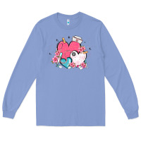 Colony Blue nurse hearts Long Sleeve Tee - MaliasSmallBusiness