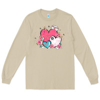 Mushroom nurse hearts Long Sleeve Tee - MaliasSmallBusiness