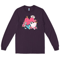 Plum nurse hearts Long Sleeve Tee - MaliasSmallBusiness