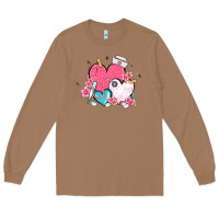 Toasted Coconut nurse hearts Long Sleeve Tee - MaliasSmallBusiness
