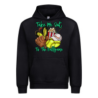 Black Take me out to the ballgame Urban Hoodie - HowdyJamesFarm