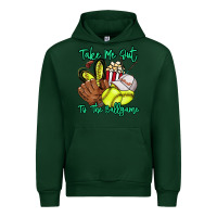 Forest Green Take me out to the ballgame Urban Hoodie - HowdyJamesFarm