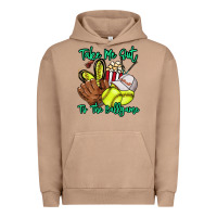 Pigment Burro Take me out to the ballgame Urban Hoodie - HowdyJamesFarm