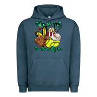 Pigment Midnight Navy Take me out to the ballgame Urban Hoodie - HowdyJamesFarm