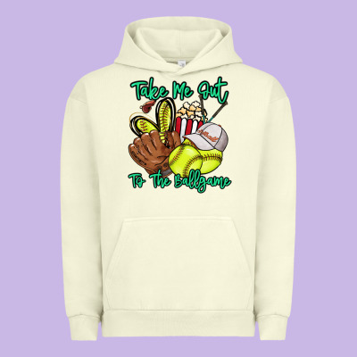 Take Me Out To The Ballgame Urban Hoodie Designed By Howdyjamesfarm