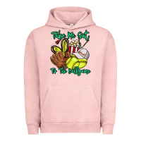 Pigment Salmon Take me out to the ballgame Urban Hoodie - HowdyJamesFarm