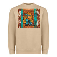 Mushroom cowboy boots turquoise aztec cowhide Heavyweight Sweatshirt - Artiststas