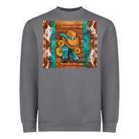 Storm cowboy boots turquoise aztec cowhide Heavyweight Sweatshirt - Artiststas