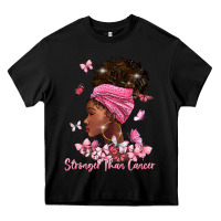 Black stronger than cancer Heavy Core Tee - BarkalooDesign