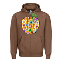 Chestnut colorful flora apple teacher Zipper Hoodie - NancyCooperArtShop
