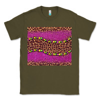 Army Green mardi gras  leopard pink glitter bead Classic Tee - BarkalooDesign