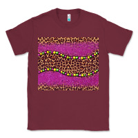 Burgundy mardi gras  leopard pink glitter bead Classic Tee - BarkalooDesign