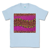 Dusty Blue mardi gras  leopard pink glitter bead Classic Tee - BarkalooDesign