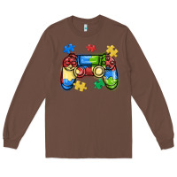 Chestnut autism awareness video game controller Long Sleeve Tee - MaliasSmallBusiness