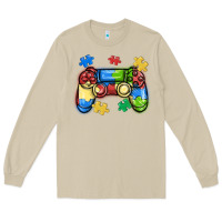 Mushroom autism awareness video game controller Long Sleeve Tee - MaliasSmallBusiness