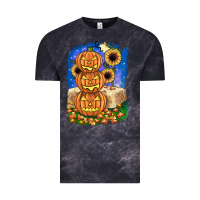 Cloud Black pumpkin sunflower Vintage Tee - JahusDesignShop