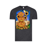 Vintage Black pumpkin sunflower Vintage Tee - JahusDesignShop