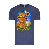 Vintage Denim pumpkin sunflower Vintage Tee - JahusDesignShop